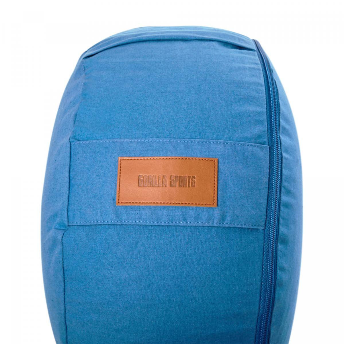 Joogatyyny, Puuvilla, Sininen, 34x18cm