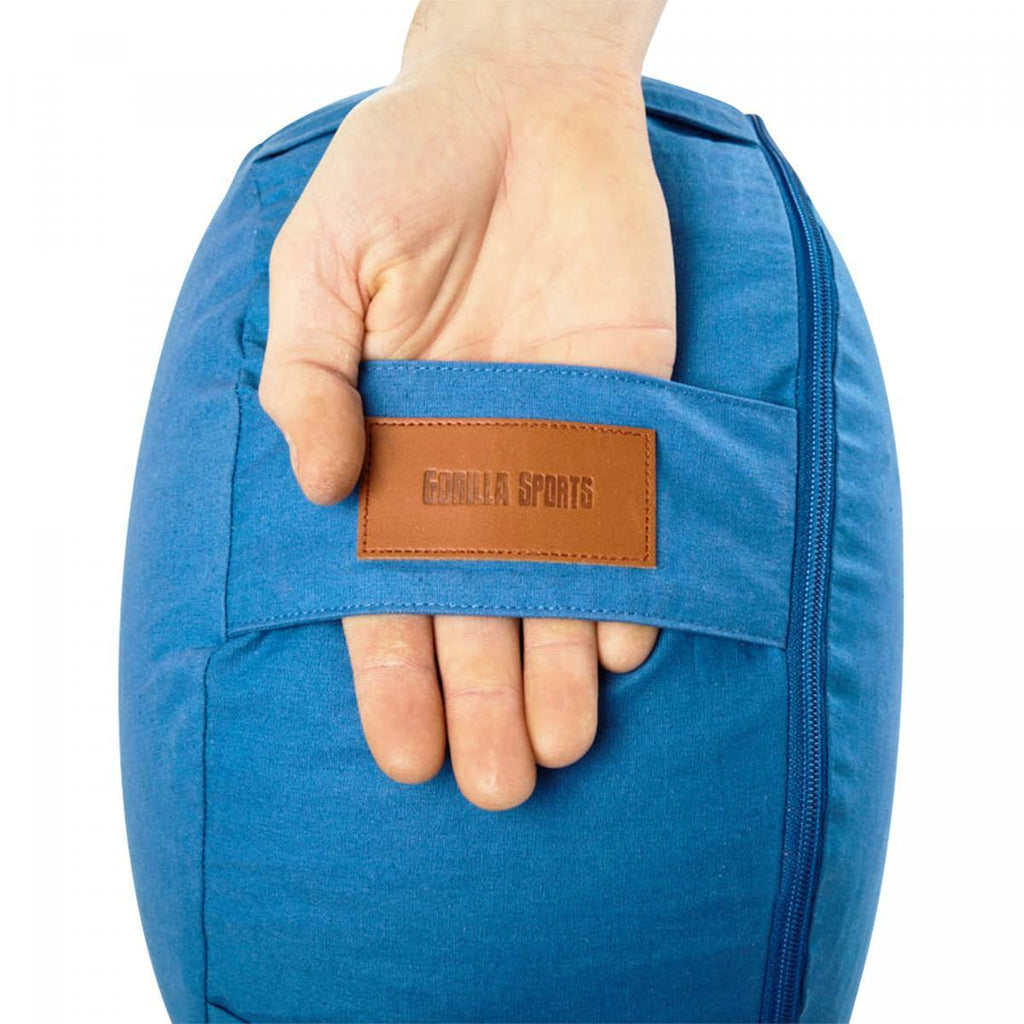 Joogatyyny, Puuvilla, Sininen, 34x18cm