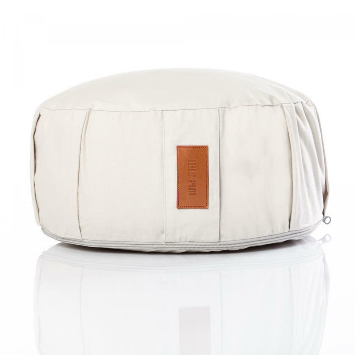 Puuvillainen joogatyyny 34 x 18 cm, beige