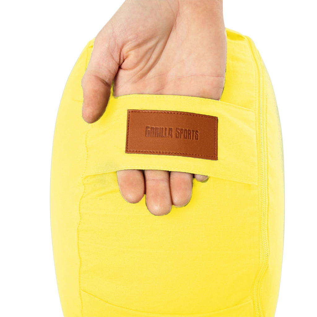 Joogatyyny, Puuvilla, Keltainen, 34x18cm