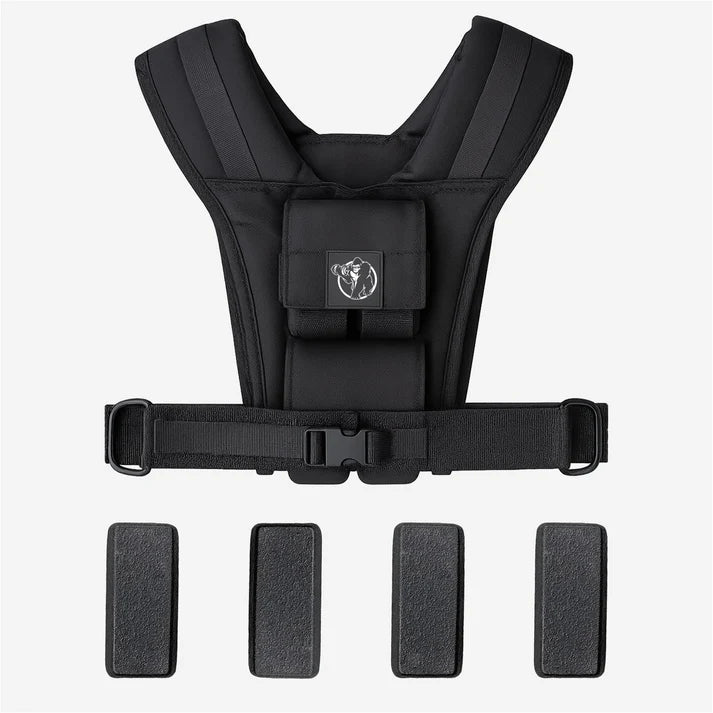 Painoliivi 10kg Säädettävä, 38 x 35 cm, Musta