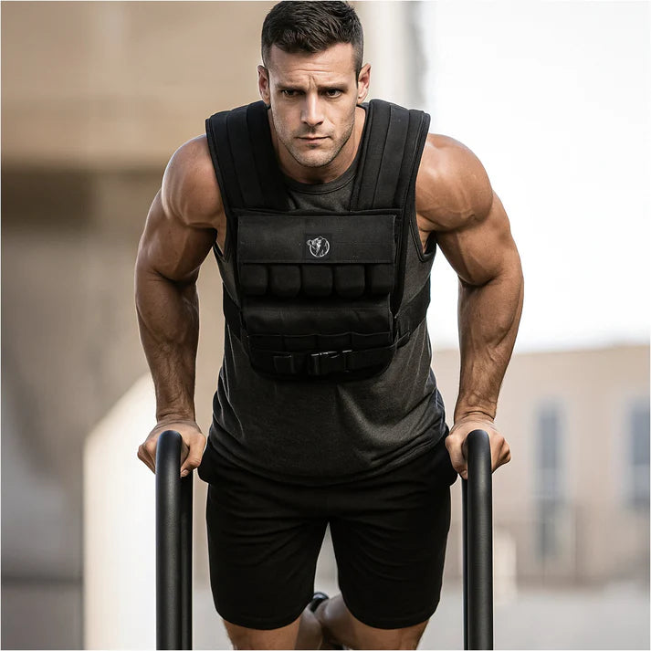 Painoliivi 30kg Säädettävä, 42 x 40 cm, Musta