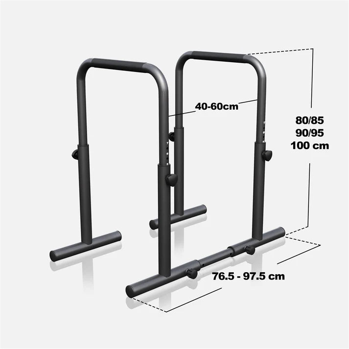 Dippitelineet / Nojapuut Kotiin, Korkeussäädettävä 80-100 cm Max. 500kg Musta