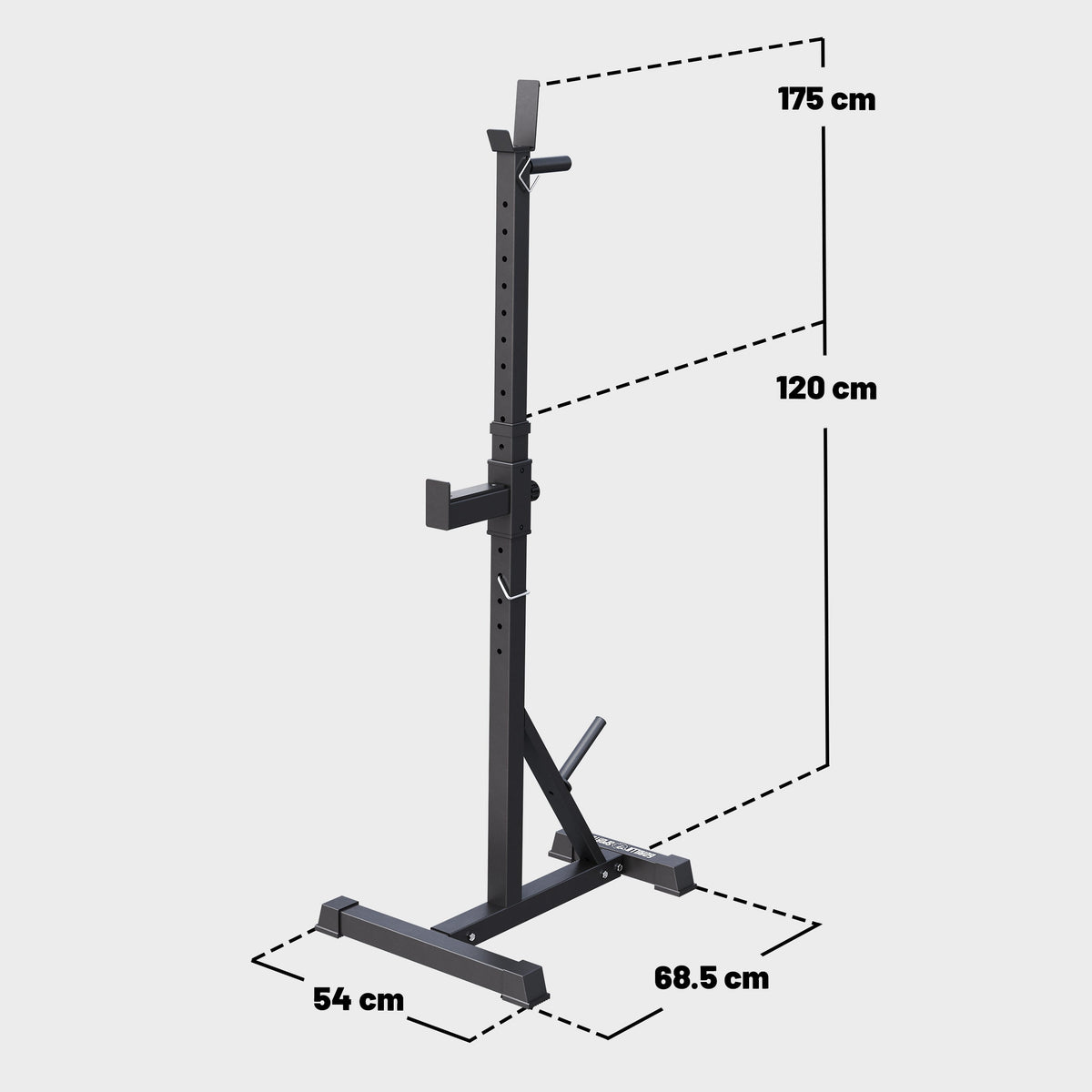 Kyykkyteline säädettävä, 2 osaa, kantavuus 500 kg