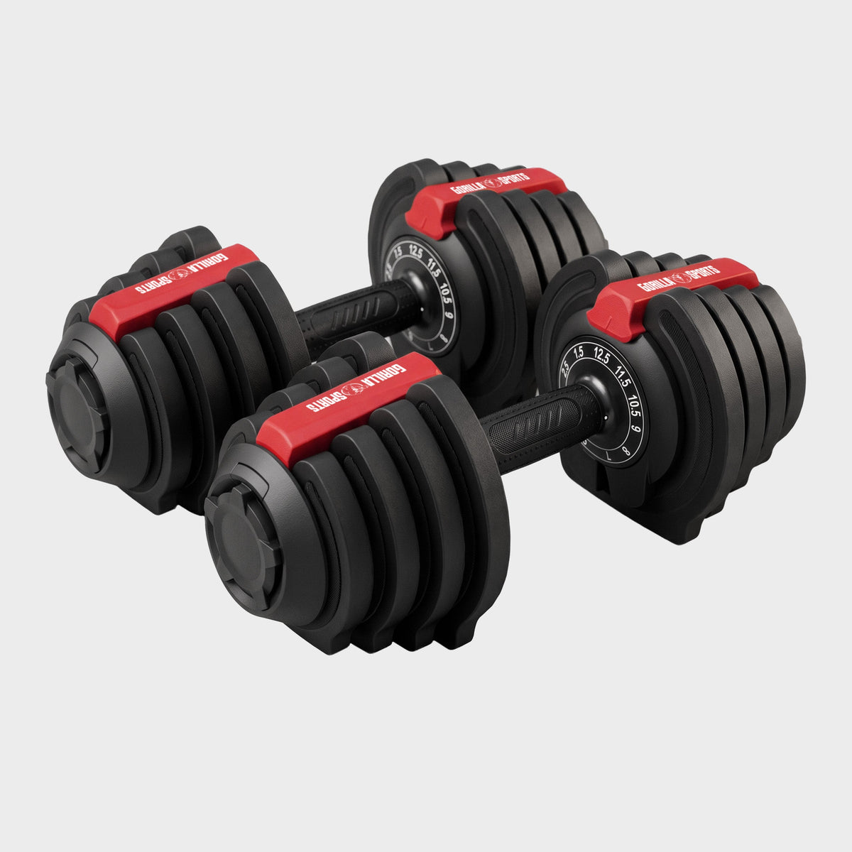 Säädettävät käsipainot 2 kpl, 3–25 kg parina, musta