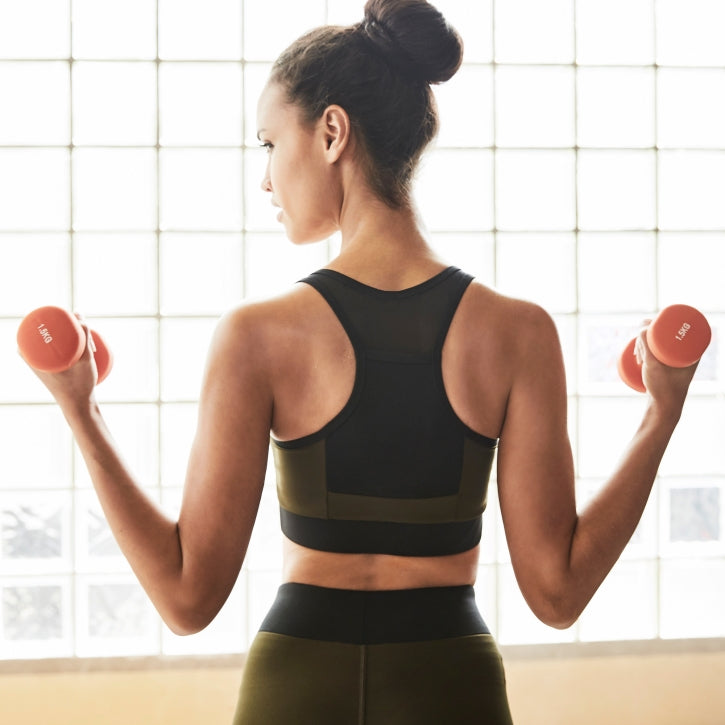 Aerobic / Vinyylikäsipainosetti 10kg Valurautaydin + Säilytyskotelo Musta