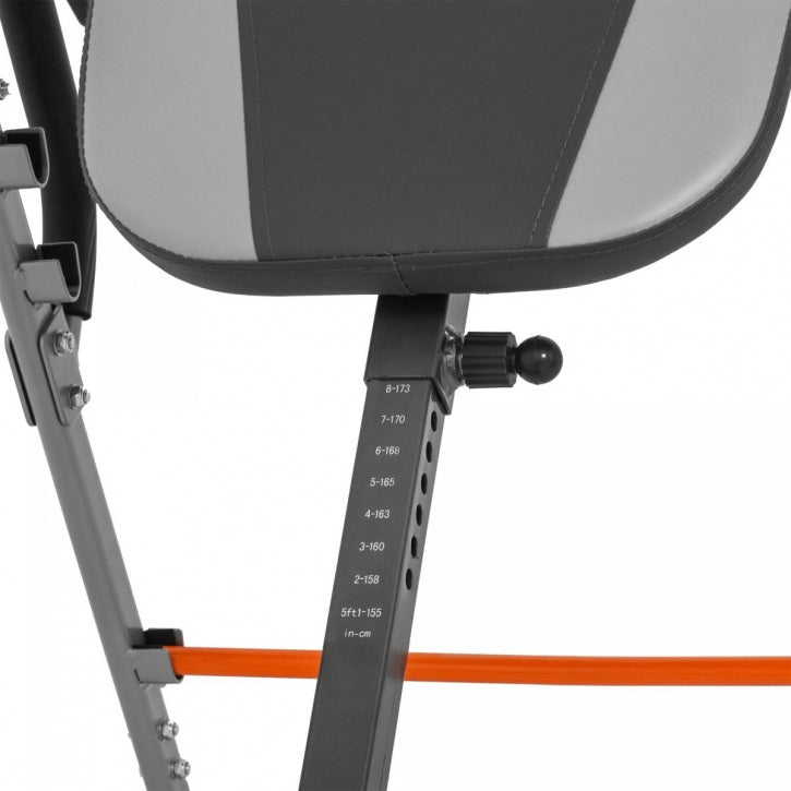 Selkäkippi / Inversiopenkki Säädettävä 98x65,5x152,5cm Harmaa/Musta