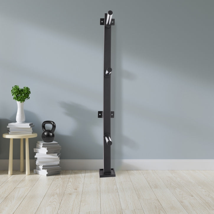 Levypainoteline, Kompakti, Seinäkiinnitys, Ø 30mm, 300kg, Musta