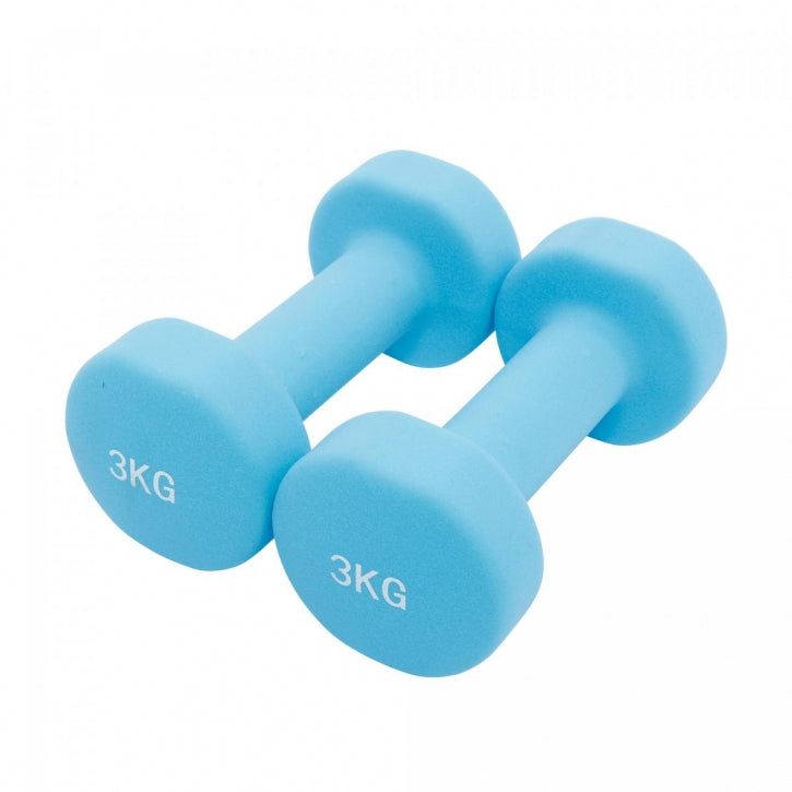 Aerobic / Neopreeni Käsipainosetti 12kg Valurautaydin + Säilytyskotelo Musta