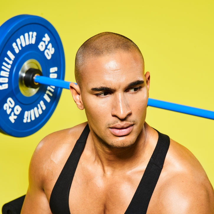 PRO Bumper Levypaino 20kg, 50mm Kuminen Levypaino Teräskeskiöllä, Sininen