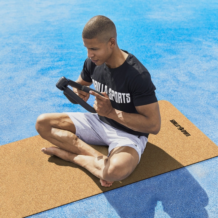 Joogamatto 5mm, Ihoystävällinen, Korkki, 183x61cm