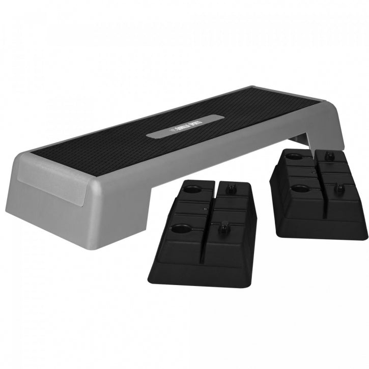 Steppilauta L, Korkeussäädettävä, Harmaa/Musta, 95x38x15cm