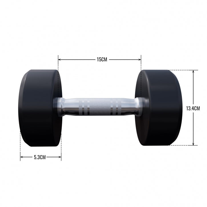 OUTLET - Pro kiinteä käsipaino kumipinnoitteella - 10 kg