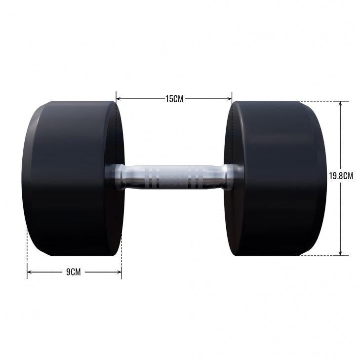 OUTLET - Pro kiinteä käsipaino kumipinnoitteella - 10 kg