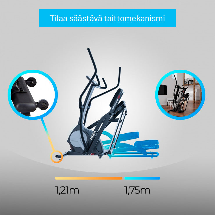 MAXXUS Crosstrainer CX 4.3f Magneettivastuksella 24kg Vauhtipyörällä