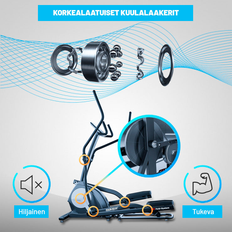 MAXXUS Crosstrainer CX 4.3f Magneettivastuksella 24kg Vauhtipyörällä