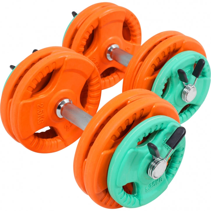 Olympia Säädettävät Käsipainot 30kg Jousilukoilla 35cm, Ø 30/31mm 2kpl