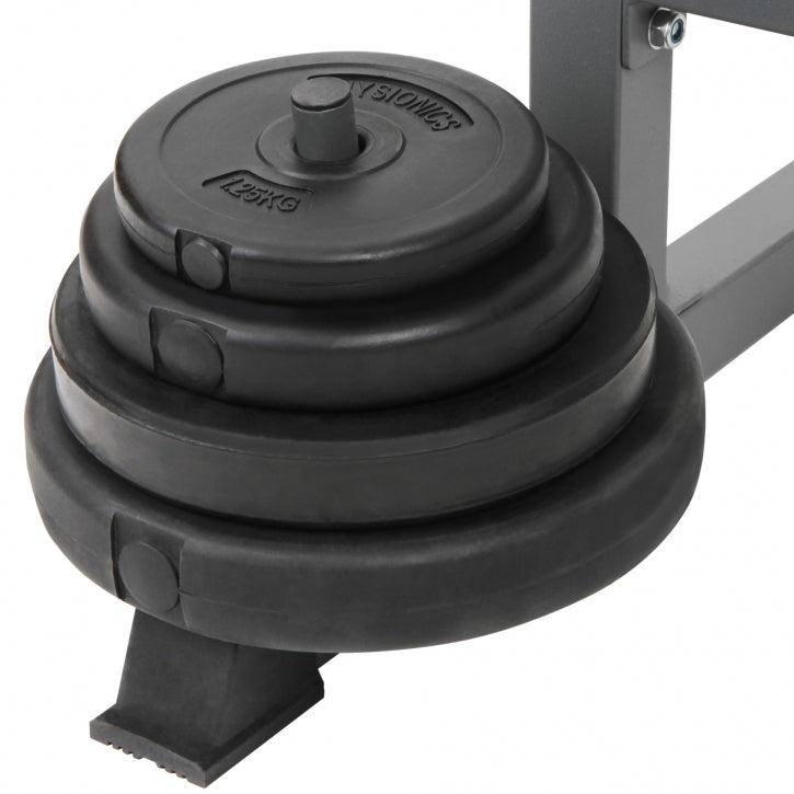 Physionics Kyykkytelineet / Levytankotelineet Säädettävä Korkeus 155x86x110-142cm Musta