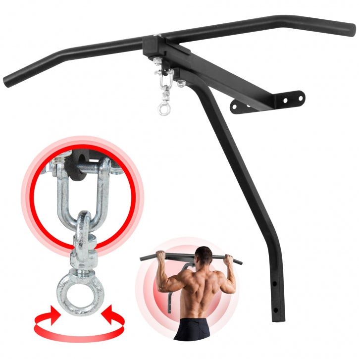 Physionics nyrkkeilysäkin seinäteline leuanvetotangolla