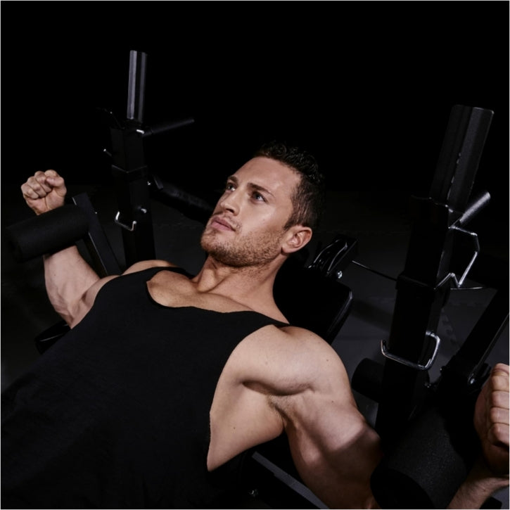 Säädettävä Monitoimipenkki / Painonnostopenkki Ø 30/31mm Levypainoille Max. 280kg Black Edition