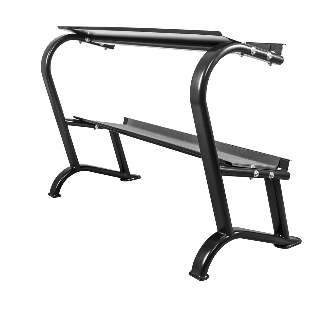 Käsipainoteline Hexagon Käsipainoille 2-Tasoinen 143x66x100cm Max. 500kg Musta