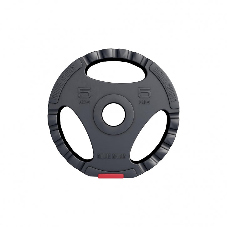 Levypaino 5kg, 50mm Vinyylipaino Otekahvoilla, Musta