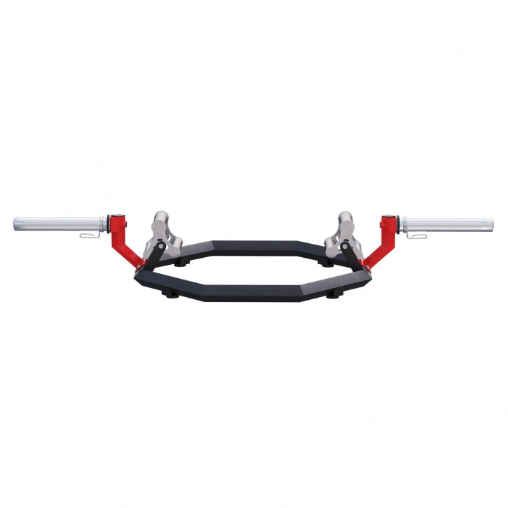 Multi Grip Trap Bar / Maastavetotanko Jousilukoilla 171 x 78 cm, Ø 50mm, 20kg Musta/Punainen