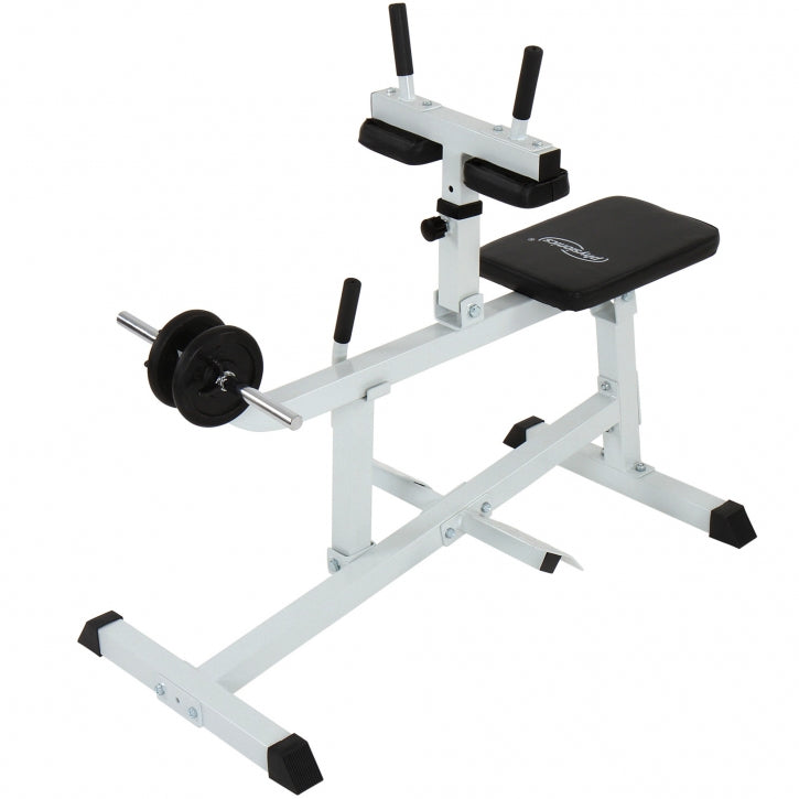 Physionics Pohjelaite Säädettävä Pehmustettu Ø 25mm Levypainoille Valkoinen