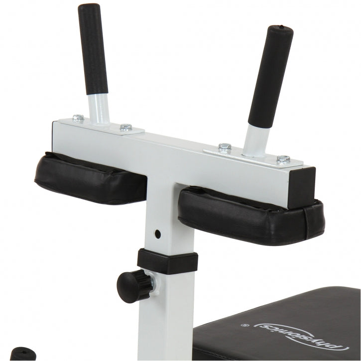 Physionics Pohjelaite Säädettävä Pehmustettu Ø 25mm Levypainoille Valkoinen