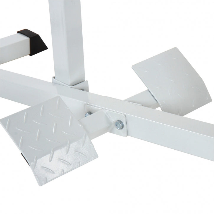 Physionics Pohjelaite Säädettävä Pehmustettu Ø 25mm Levypainoille Valkoinen