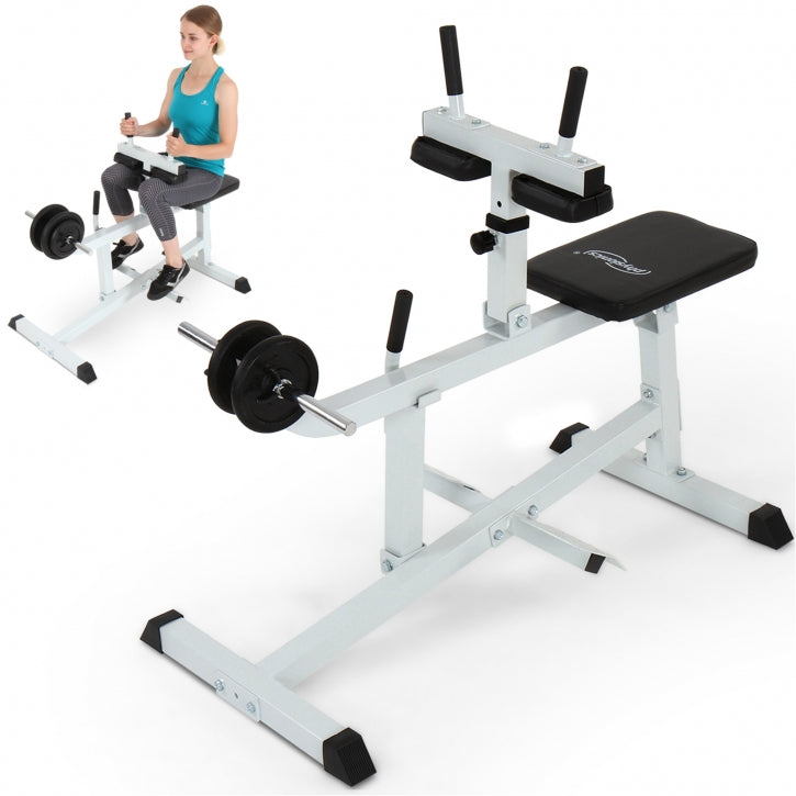 Physionics Pohjelaite Säädettävä Pehmustettu Ø 25mm Levypainoille Valkoinen