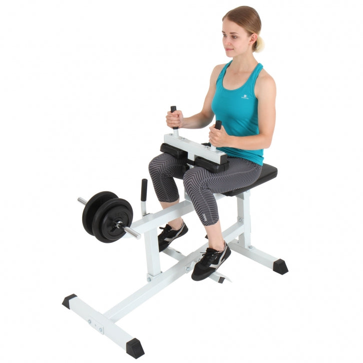 Physionics Pohjelaite Säädettävä Pehmustettu Ø 25mm Levypainoille Valkoinen