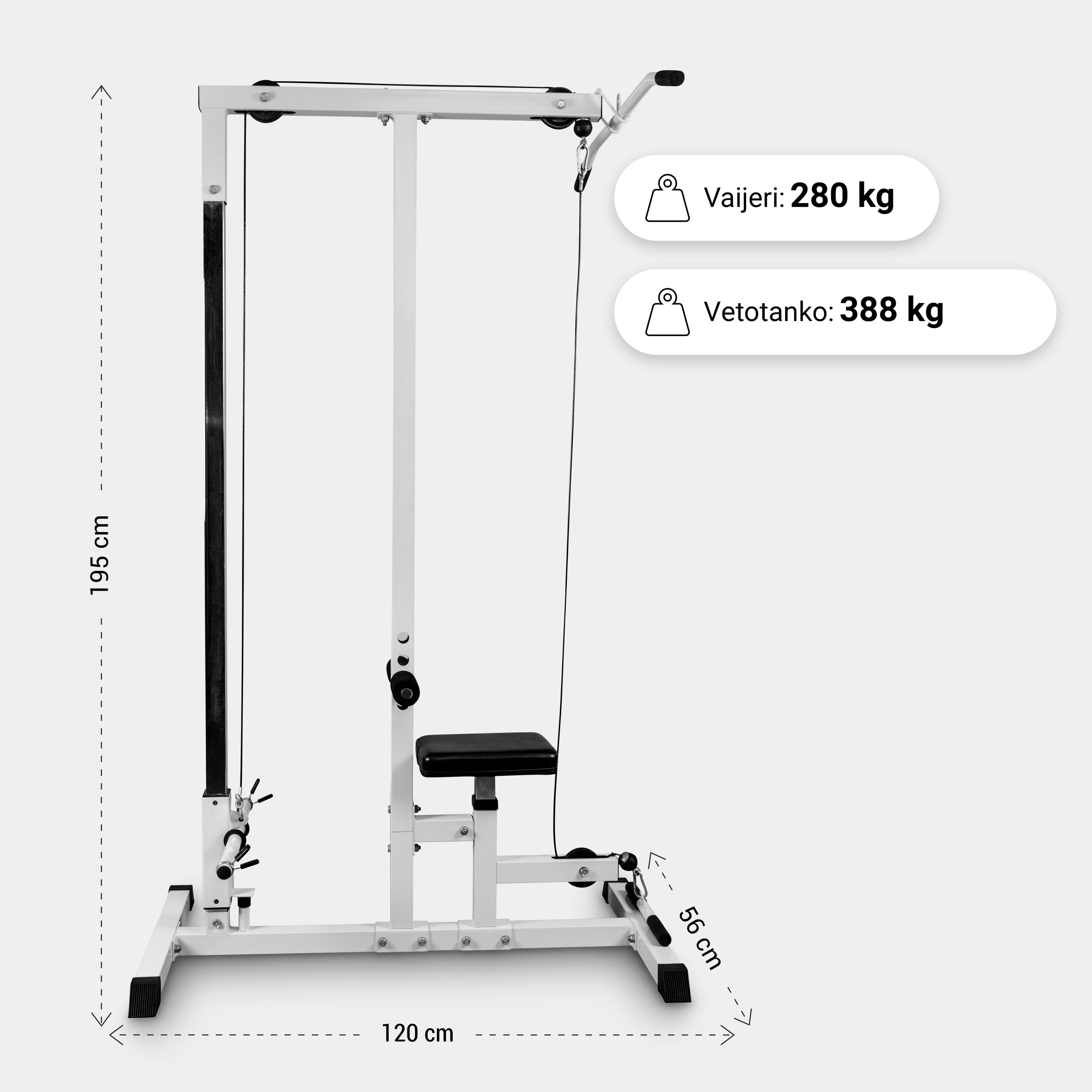 Ala- Ja Ylätalja Yhdistelmä Penkillä Ø 30/31mm Levypainoille Valkoinen