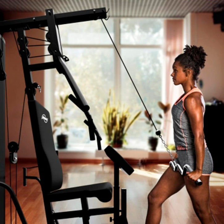 Physionics Kotikuntosali Säädettävällä Penkillä Sekä Ylä- Ja Alataljalla 210x103,5x206,2cm