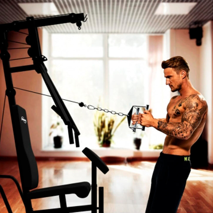 Physionics Kotikuntosali Säädettävällä Penkillä Sekä Ylä- Ja Alataljalla 210x103,5x206,2cm