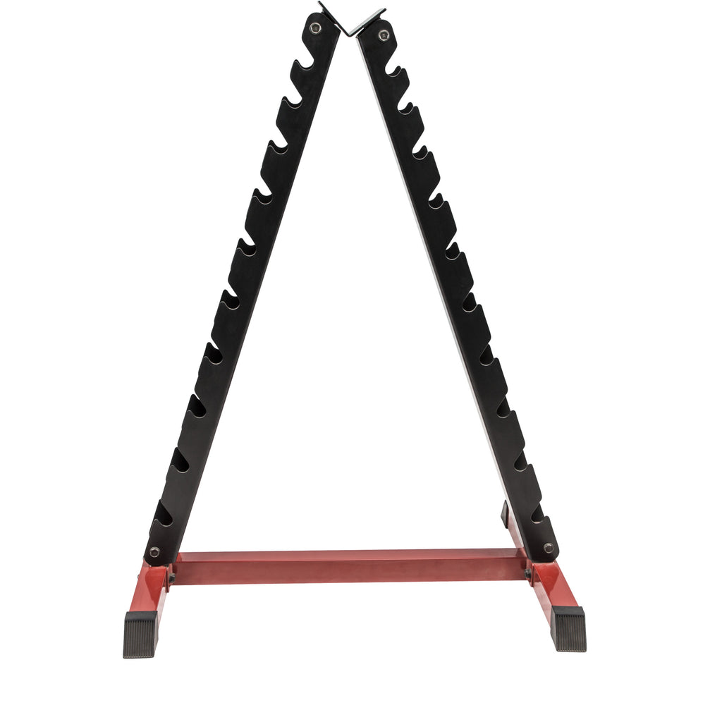 Kolmio Käsipainoteline 20 Käsipainolle 82x62x112cm Max. 150kg Musta/Punainen