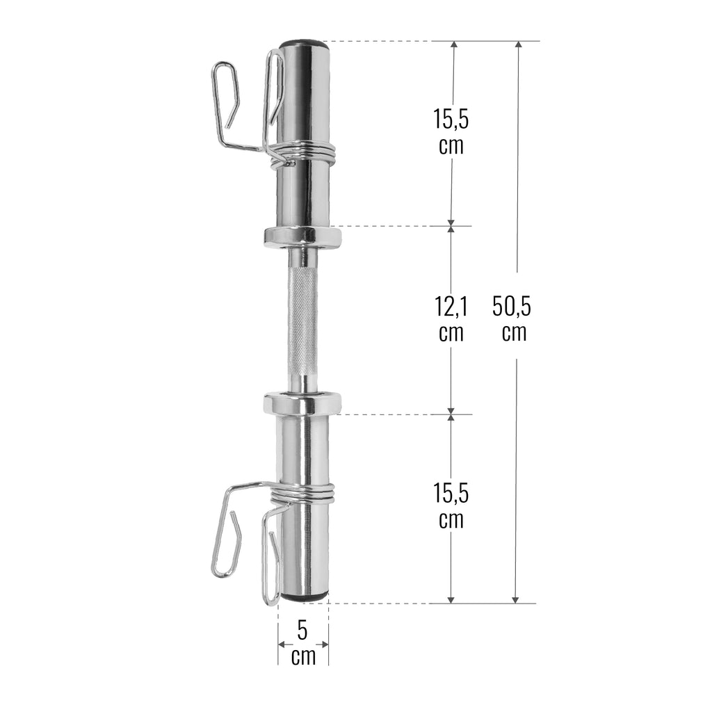 Olympia EZ Mutkatanko 120cm ja Käsipainotangot 51cm + Levypainot Ø 50/51mm