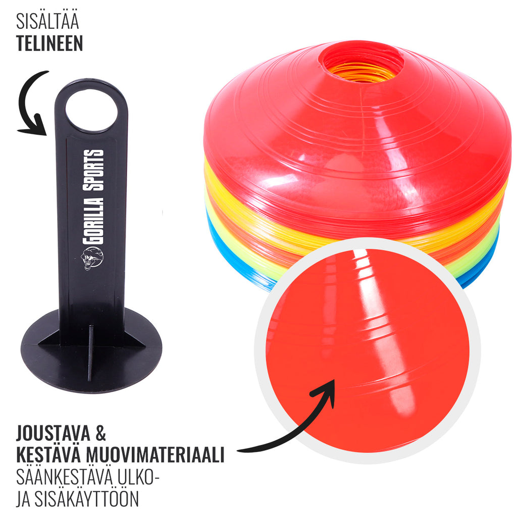 Merkkikartiosarja 50kpl Telineellä, 5 Eri Väriä 19,5x4,5cm