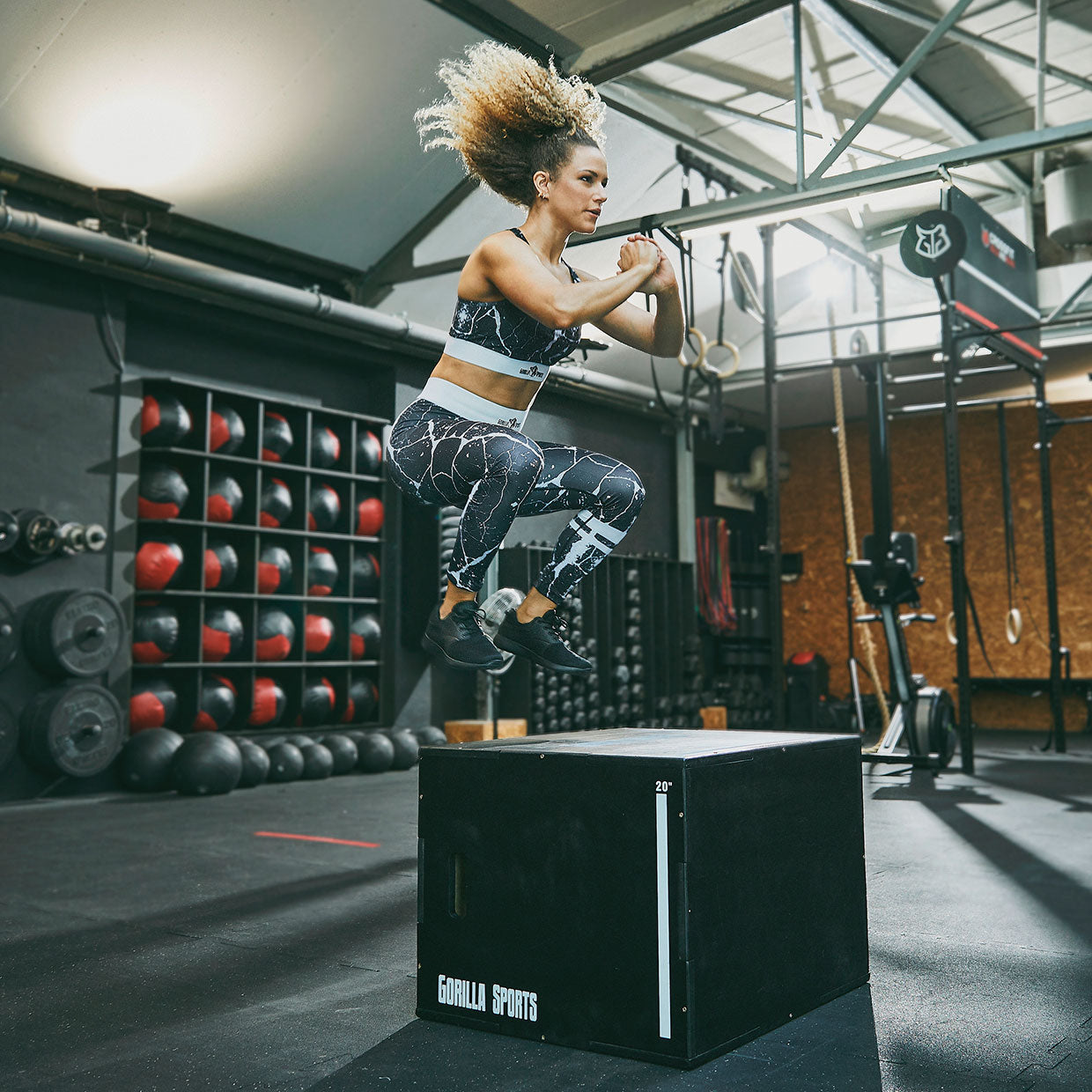 Gorilla Sports Plyobox / Hyppyboxi 76x51x60,5cm Max. 500kg Mänty/Poppeli