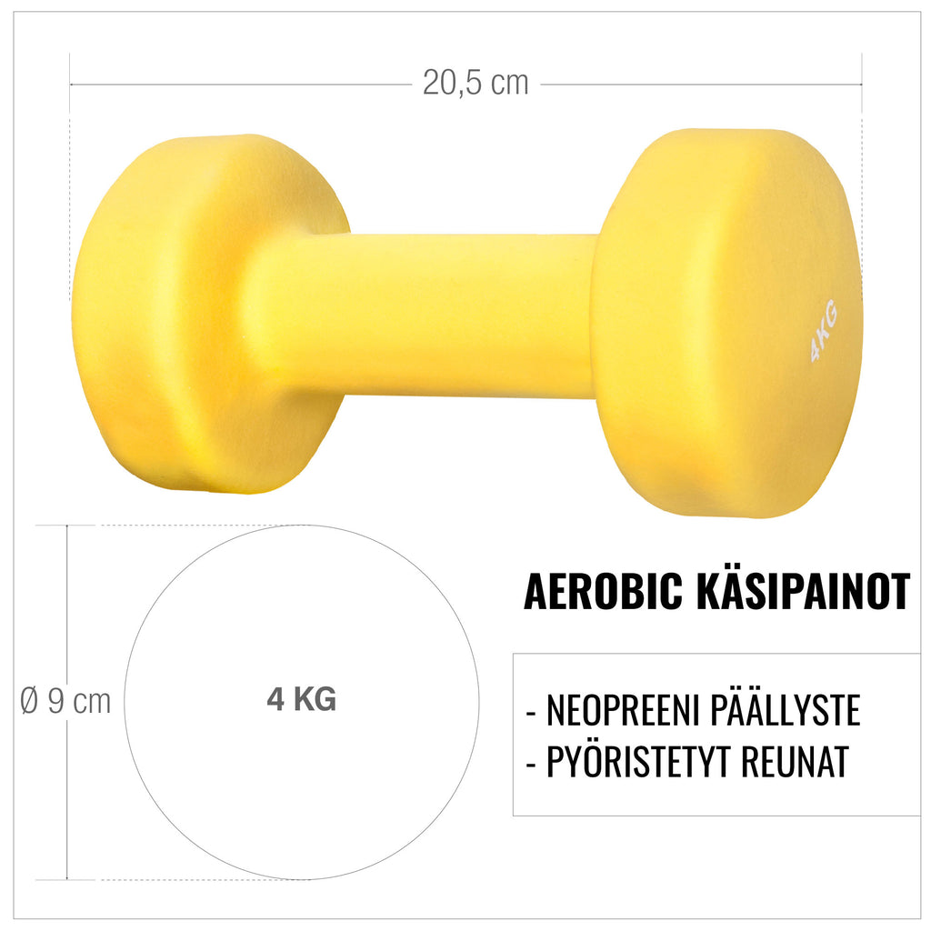 Aerobic / Vinyylikäsipainot 0,5kg - 5kg Valurautaydin 2kpl