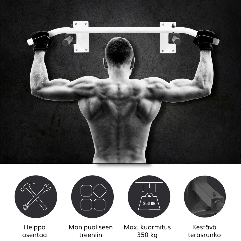 Seinään Kiinnitettävä Leuanvetotanko 101x51x20cm Teräs Musta