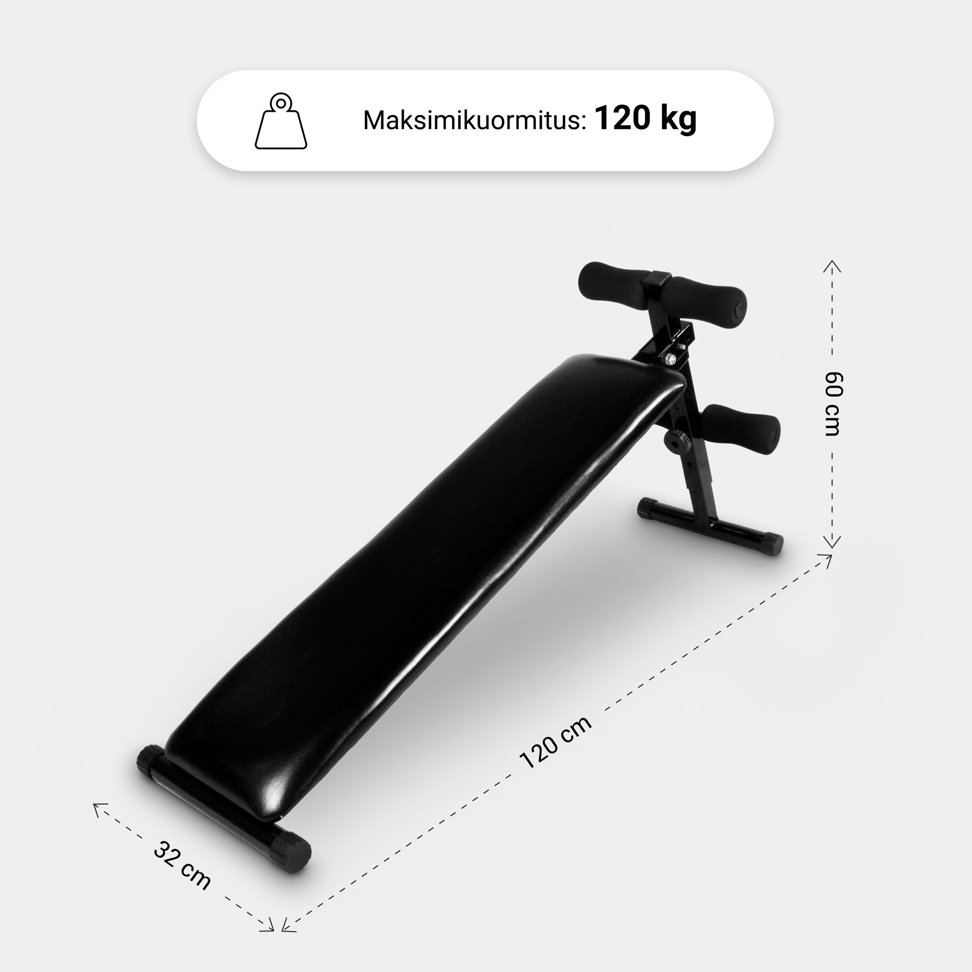 Säädettävä Vatsalihaspenkki + Rekkitanko 5in1 / Leuanvetotanko Oveen Pehmustetuilla Kahvoilla