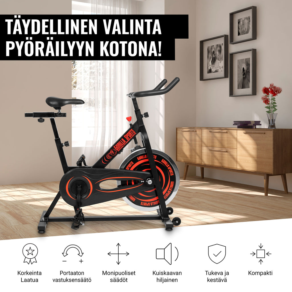 Säädettävä Spinningpyörä 13kg Vauhtipyörällä Portaaton Vastuksen Säätö