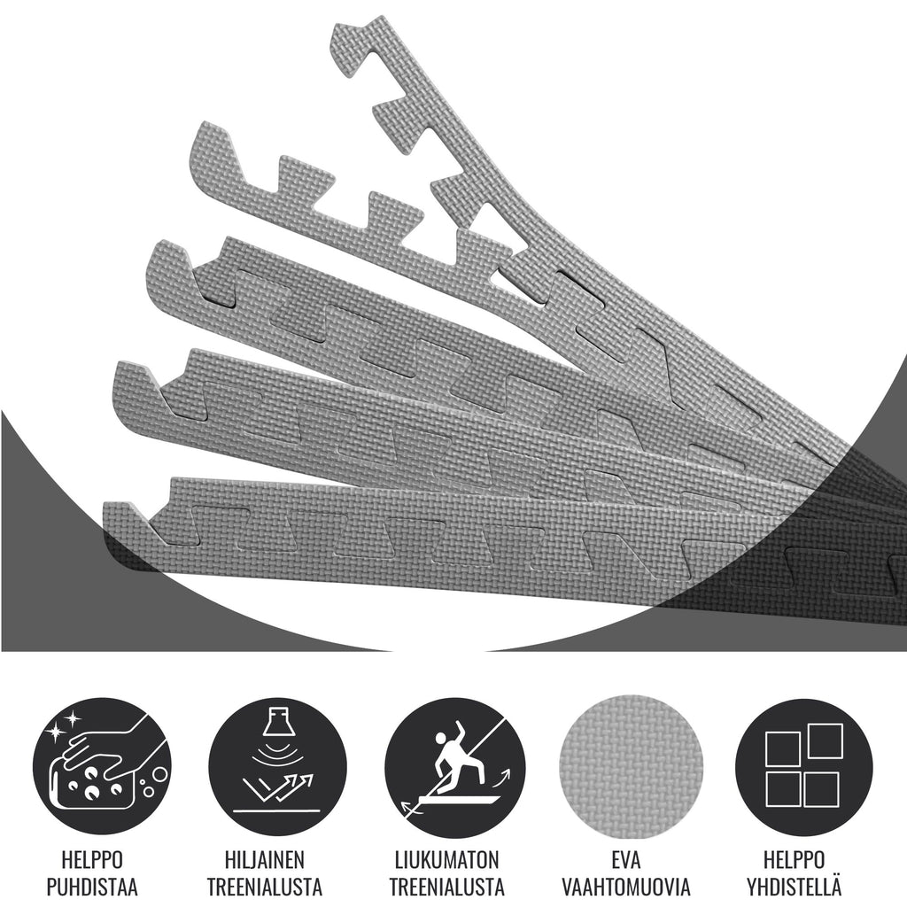 Palamaton / Suojamaton Reunapalat 8kpl 62,5x1,2cm EVA-Vaahtomuovi Harmaa