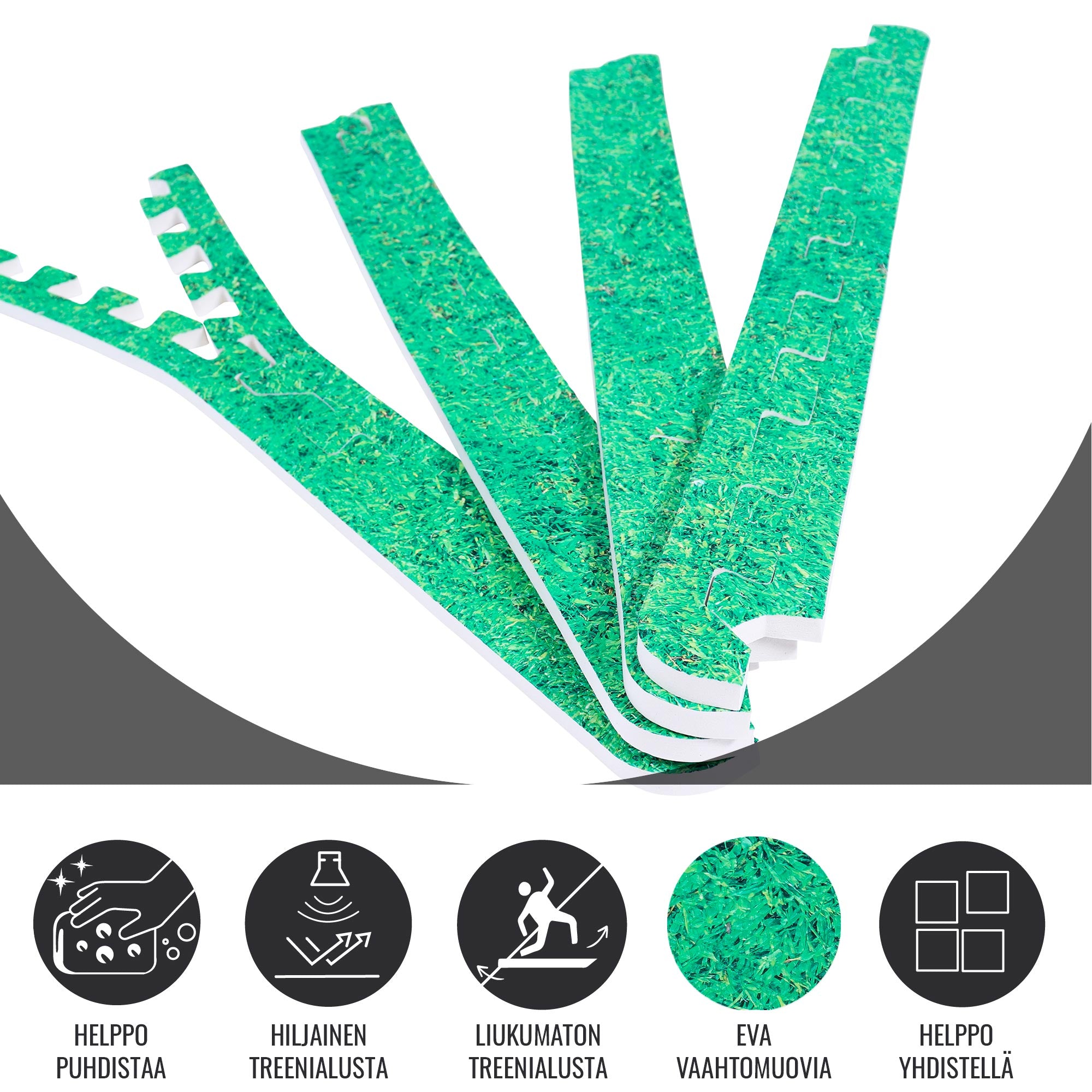 Palamaton / Suojamaton Reunapalat 8kpl 62,5x1,2cm EVA-Vaahtomuovi Ruohokuosi