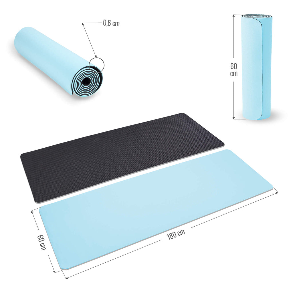 Joogamatto 6mm, Ihoystävällinen, 180x60cm