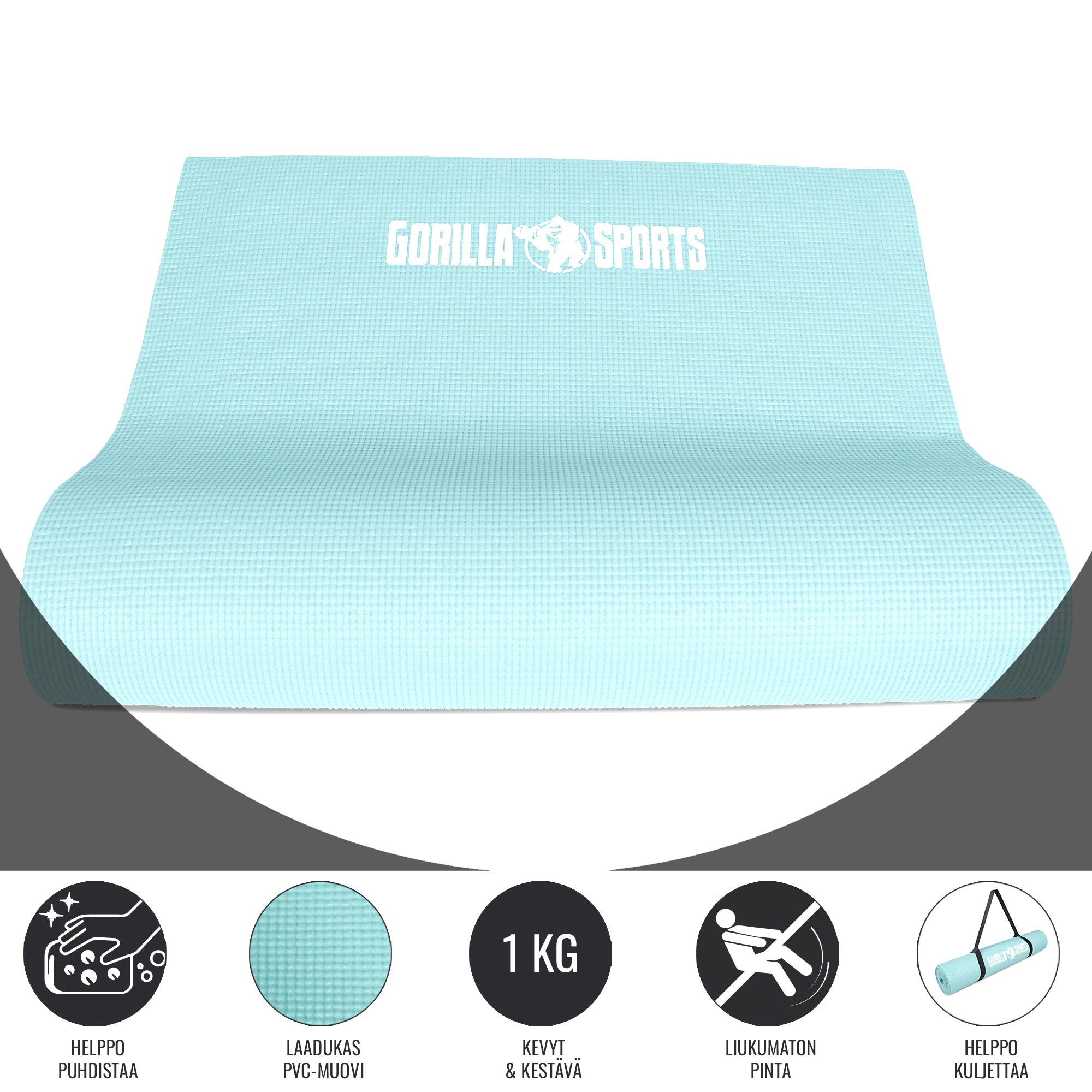 Joogamatto 5mm, Pehmeä Vaahtomuovi, 180x60cm