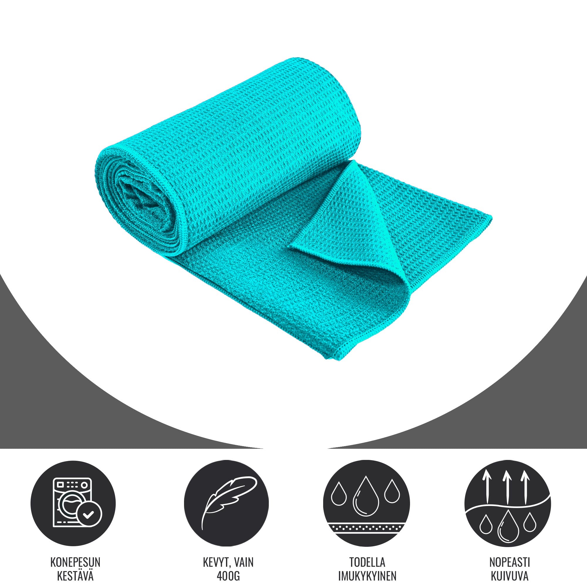 Joogapyyhe, Kevyt ja Kompakti, 180x60cm