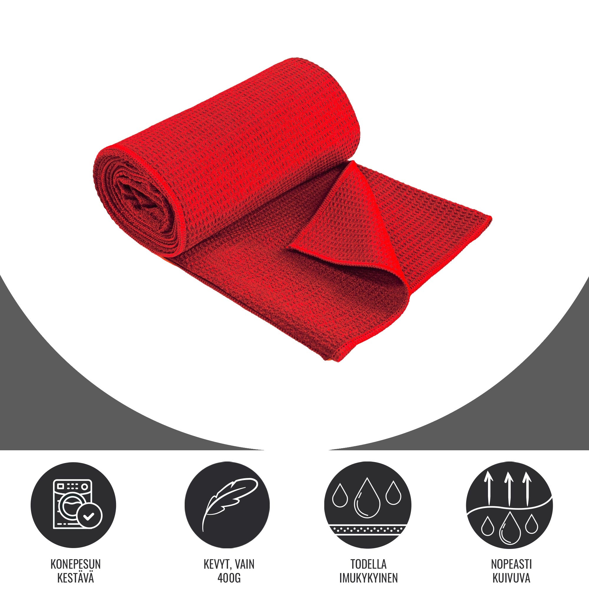 Joogapyyhe, Kevyt ja Kompakti, 180x60cm