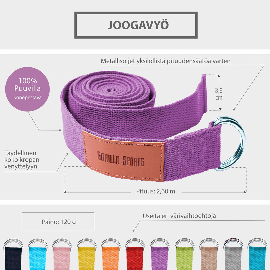 Joogasetti 2, Joogatyyny ja Joogavyö, 4 Väriyhdistelmää